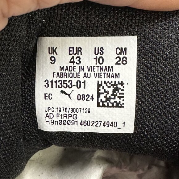 Puma Dagger Men's 10 Black Multicolored Basketball Shoes 311353-01 - Picture 8 of 8